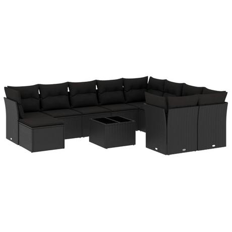 VidaXL set divano da giardino Polirattan  