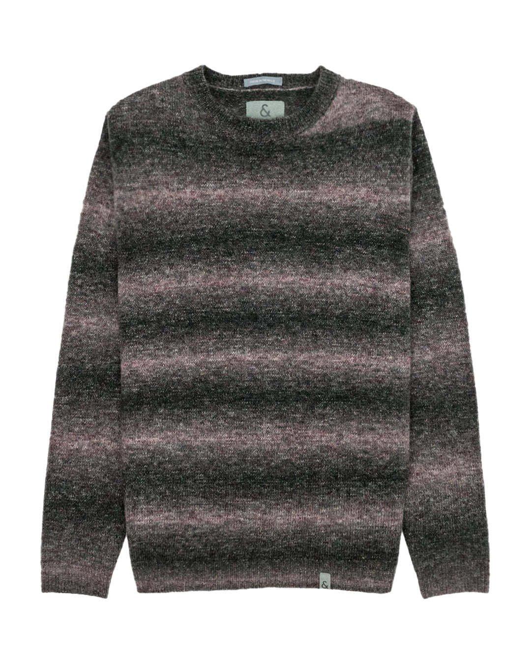 Image of Strickpullover Roundneck Degradé Herren Taubengrau XL