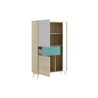 Vente-unique Buffet haut BICA 3 portes 1 tiroir Multicolore  