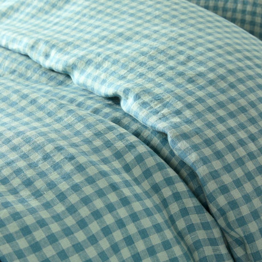 La Redoute Intérieurs Duvetbezug ACÉLIE BLEU aus gewaschenem Leinen  