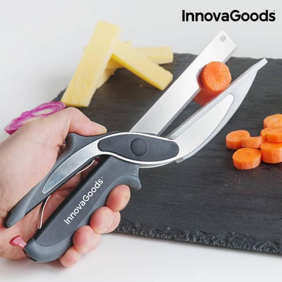 InnovaGoods  Couteau-ciseaux avec planche à découper 