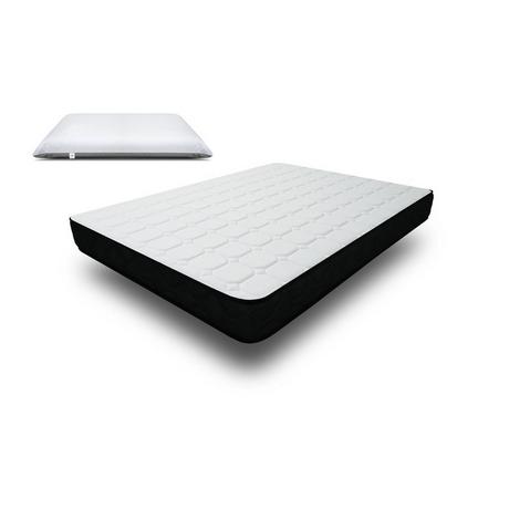 AB Matelas Materasso di memoria | 90x190 cm con 1 cuscino in carbonio 70x40cm | Memoria 50 kg/m3 | 19 cm  