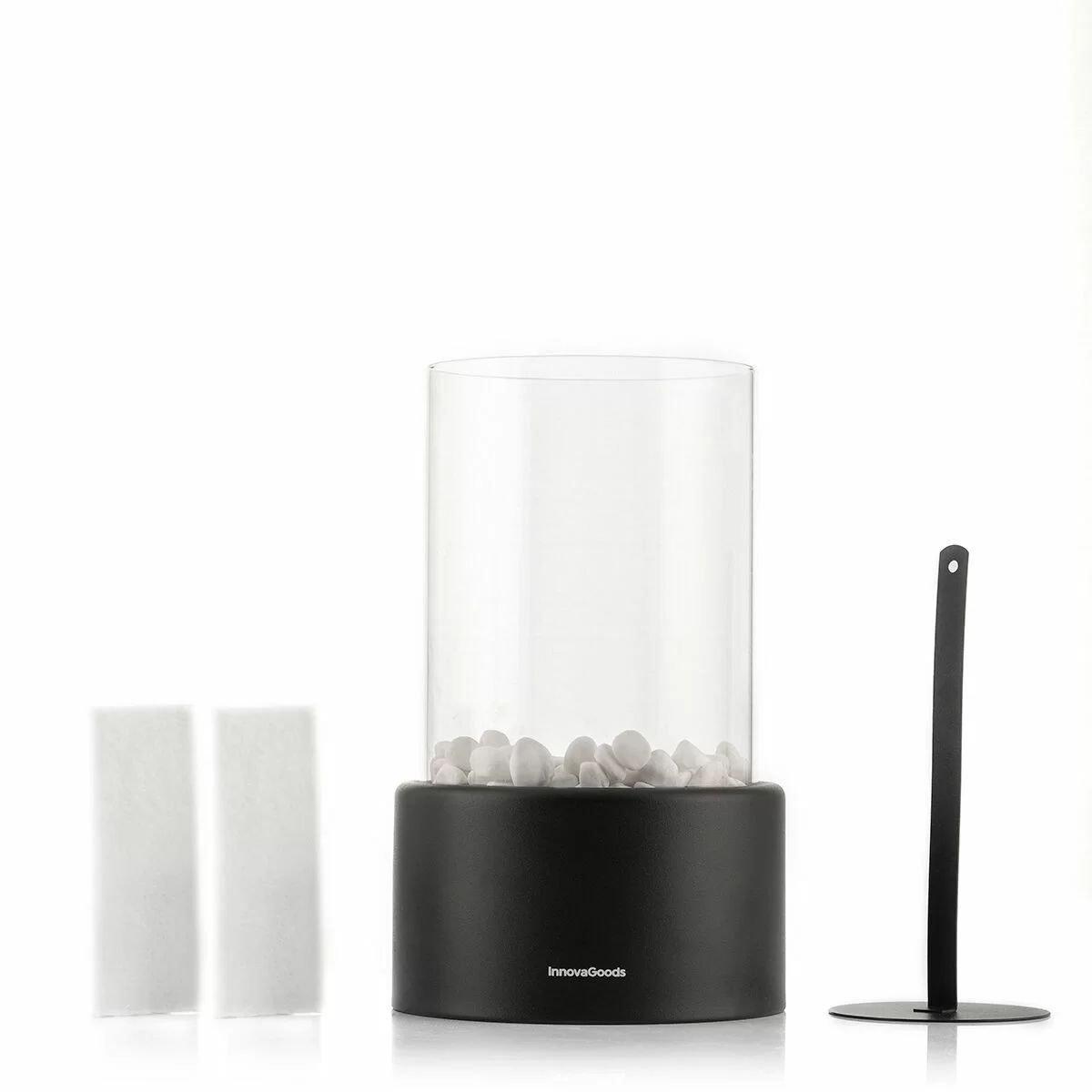 InnovaGoods Poêle au bioéthanol - fer et verre - Ø 16 cm  