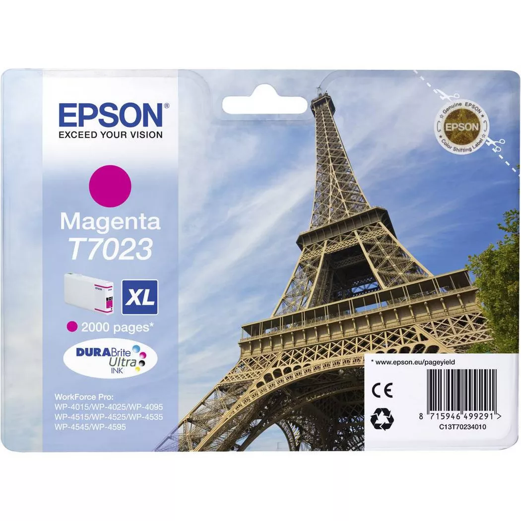 Epson – Tintenpatrone T7023 XL, Multicolor, One Size