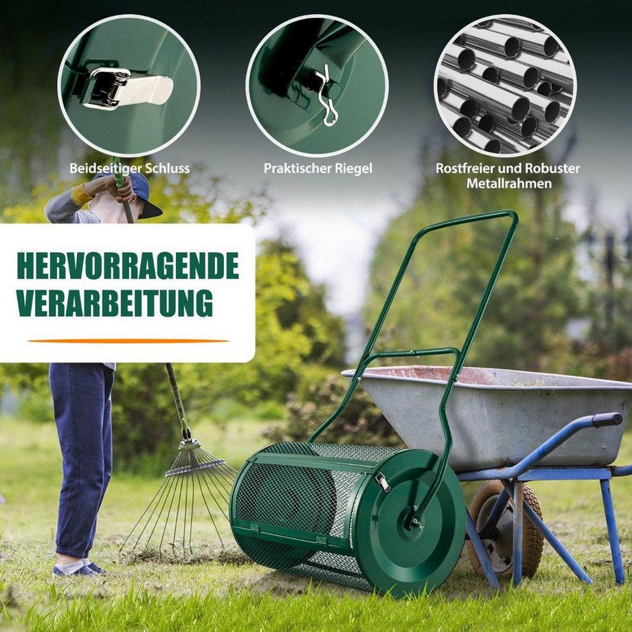 B2X  60,5 cm Hoher Kompoststreuer Torfstreuer mit Verbessertem U-förmigen Griff 