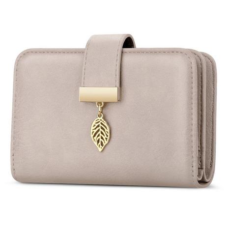 Only-bags.store Portefeuille en cuir avec protection RFID 18 fentes pour cartes chaîne à fermeture éclair et lanière  