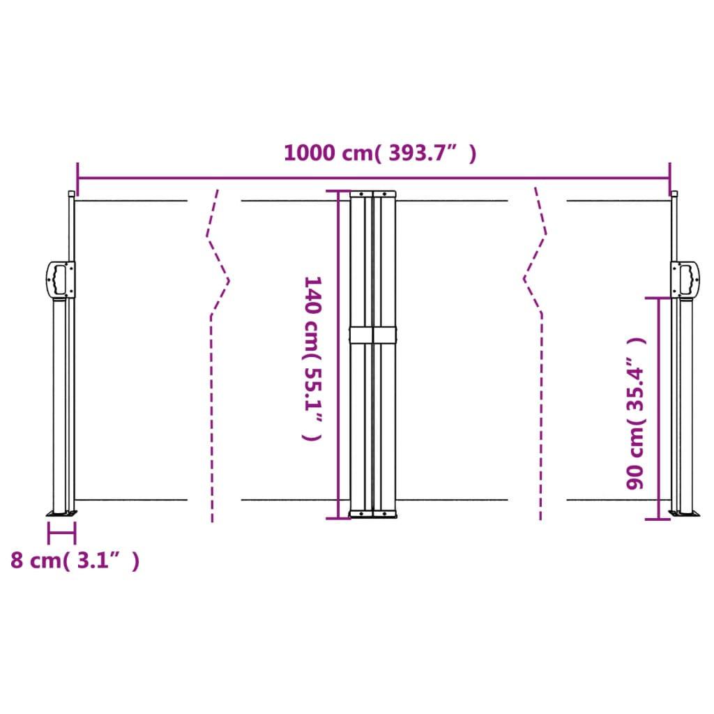 VidaXL Auvent latéral rétractable  