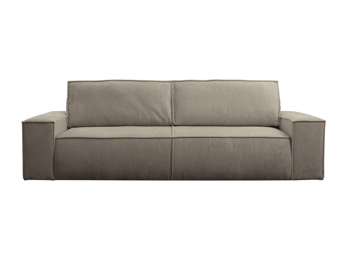 PASCAL MORABITO Schlafsofa 4-Sitzer - Cord - Taupe - AMELIA  