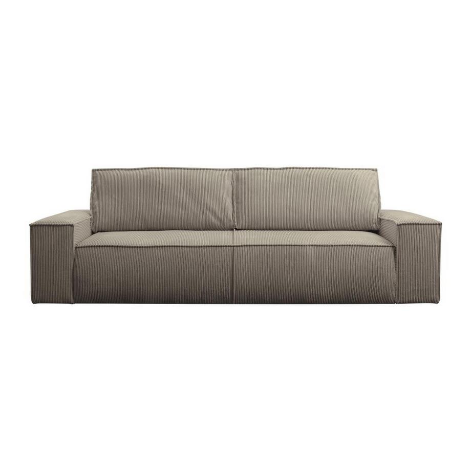 PASCAL MORABITO Schlafsofa 4-Sitzer - Cord - Taupe - AMELIA  
