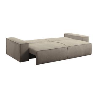 PASCAL MORABITO Schlafsofa 4-Sitzer - Cord - Taupe - AMELIA  