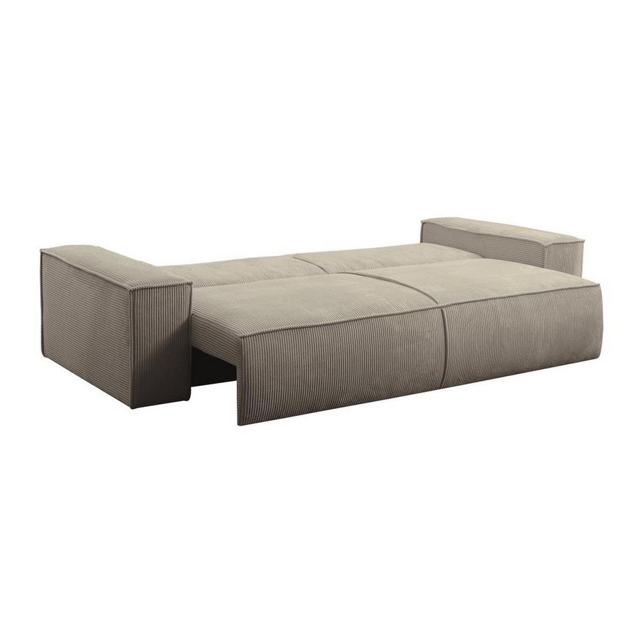 PASCAL MORABITO Schlafsofa 4-Sitzer - Cord - Taupe - AMELIA  