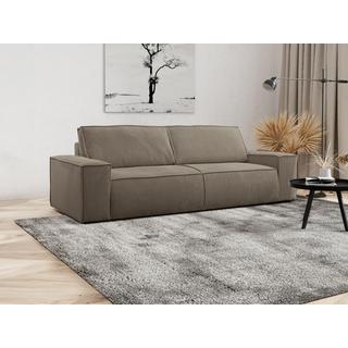 PASCAL MORABITO Schlafsofa 4-Sitzer - Cord - Taupe - AMELIA  
