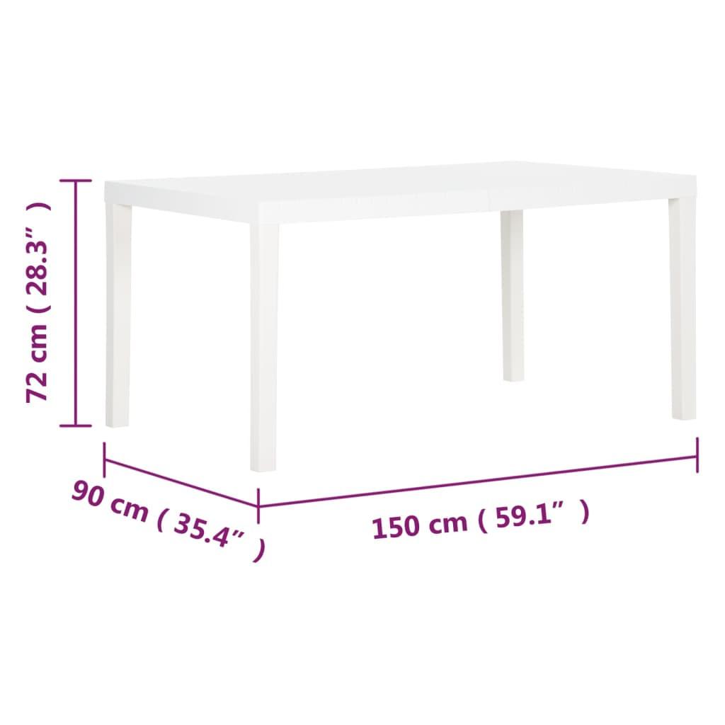 VidaXL Table de jardin polypropylène  