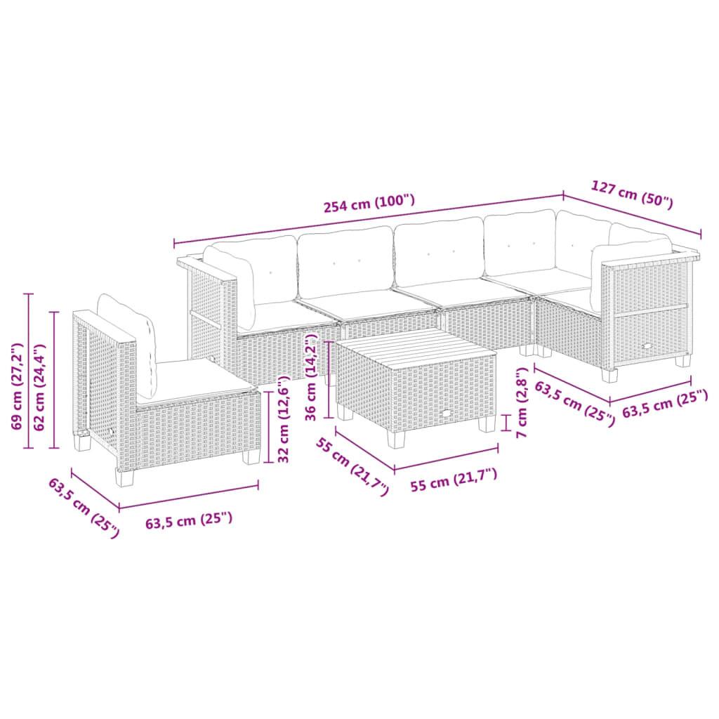 VidaXL Garten sofagarnitur poly-rattan  