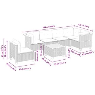 VidaXL Garten sofagarnitur poly-rattan  