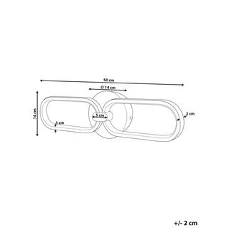 Beliani Wandlampen aus Stahl Modern KRANG  