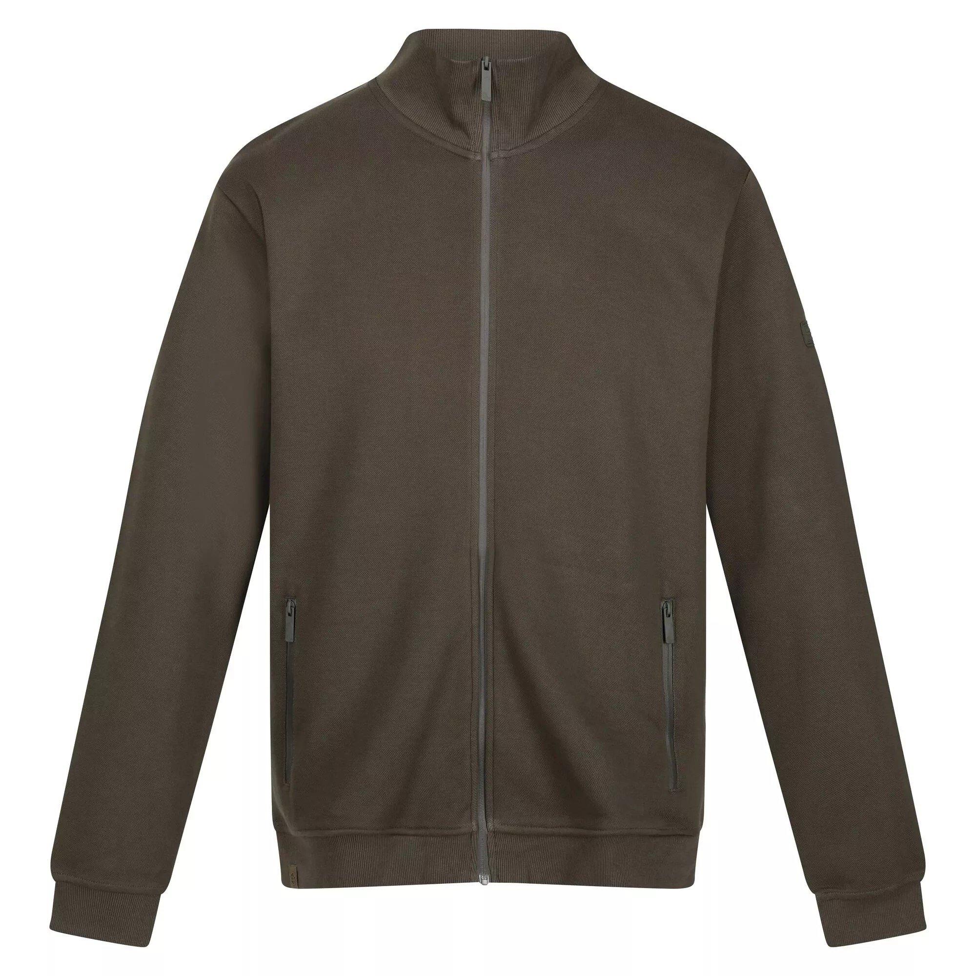 Image of Felton Fleecejacke Durchgehender Reißverschluss Herren Khaki L