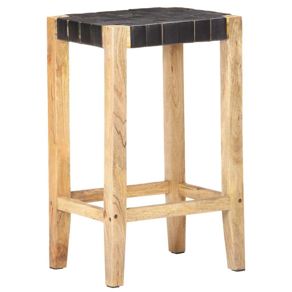 VidaXL Tabouret de bar cuir  