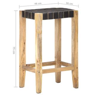 VidaXL Tabouret de bar cuir  