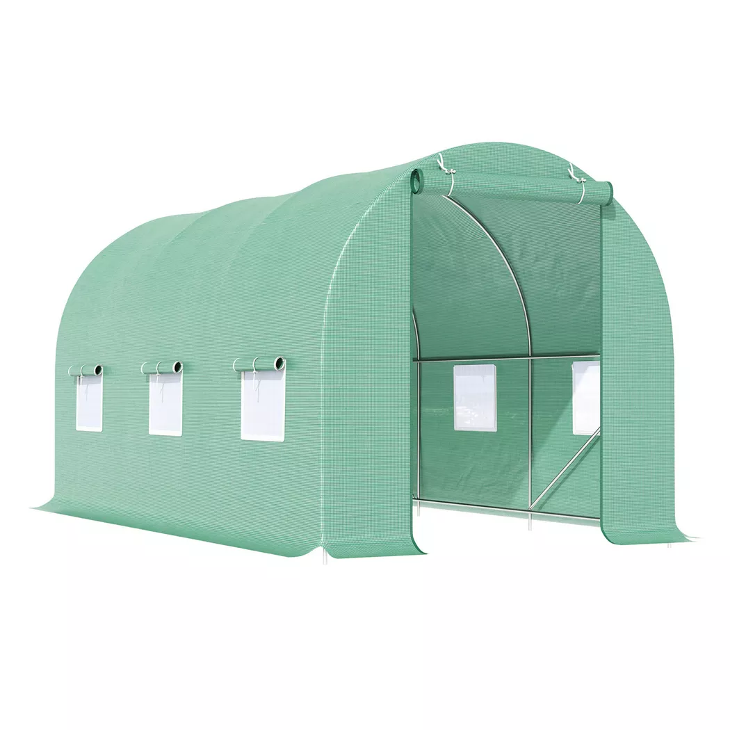 Outsunny - Foliengewächshäus, One Size, Grün