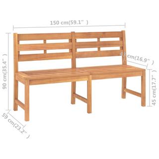 VidaXL panca da giardino Teak riciclato  