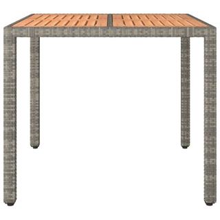 VidaXL Gartentisch mit holzplatte poly-rattan  