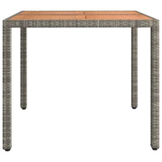 VidaXL Table de jardin avec dessus en bois rotin synthétique  