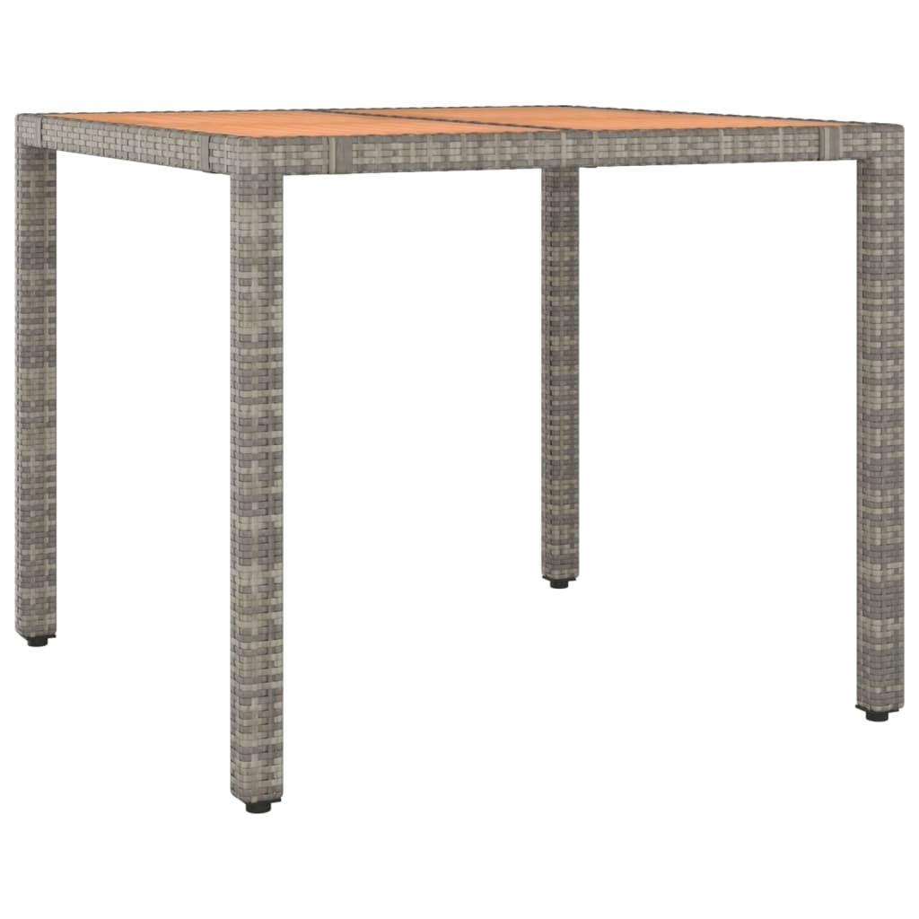 Image of Gartentisch mit holzplatte poly-rattan Gartentisch mit holzplatte poly-rattan