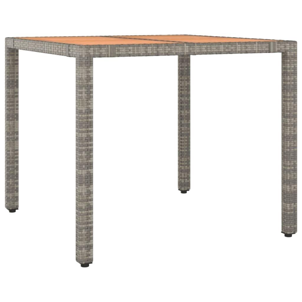 VidaXL Table de jardin avec dessus en bois rotin synthétique  