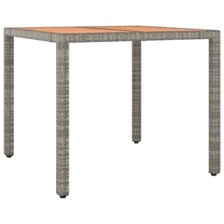 VidaXL Table de jardin avec dessus en bois rotin synthétique  