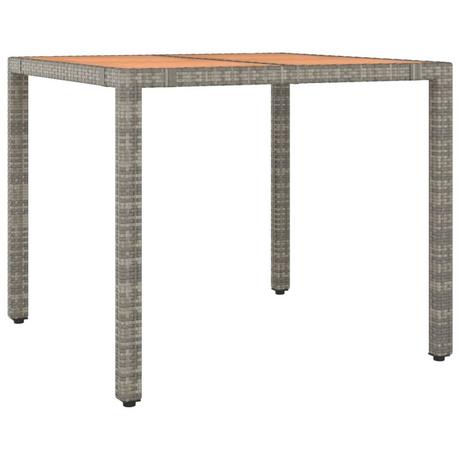 VidaXL Gartentisch mit holzplatte poly-rattan  