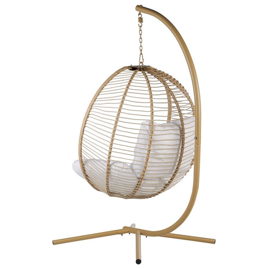 Beliani Fauteuil suspendu avec support en Tissu Boho ARCO  