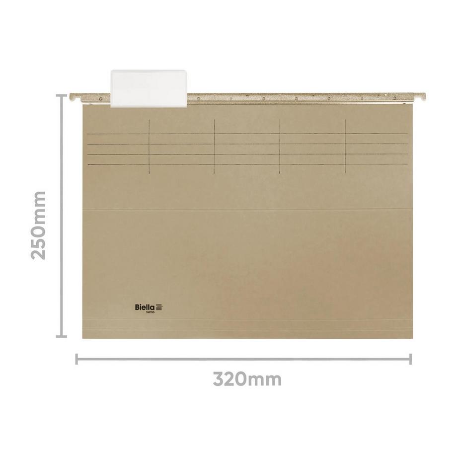 Biella Hängemappen A4, 25 cm, Set zu 5 Stück, inklusive Zubehör  