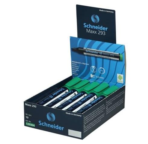 Schneider Schreibgeräte  Schneider Schreibgeräte Maxx 293 marqueur 10 pièce(s) Pointe biseautée Vert 