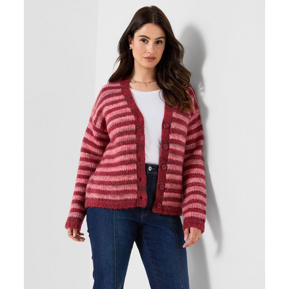 Joe Browns Cardigan a Righe Collo a V Stella  