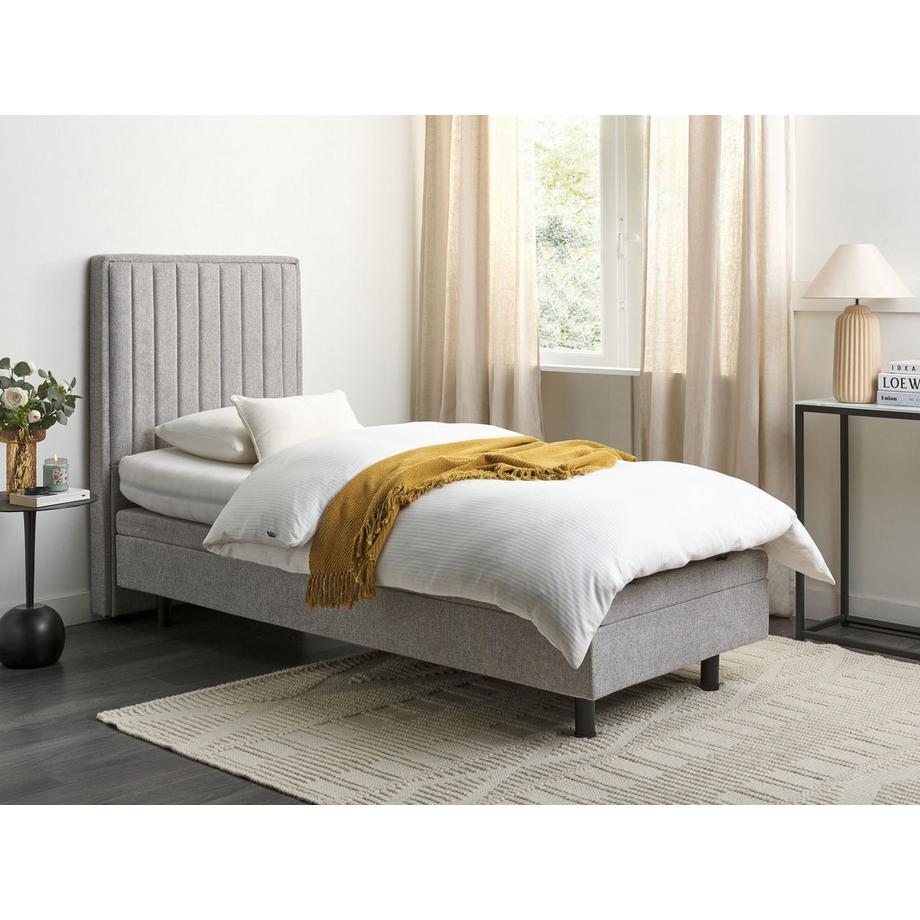 Beliani Lit réglable en Tissu Glamour CASTELLAN  