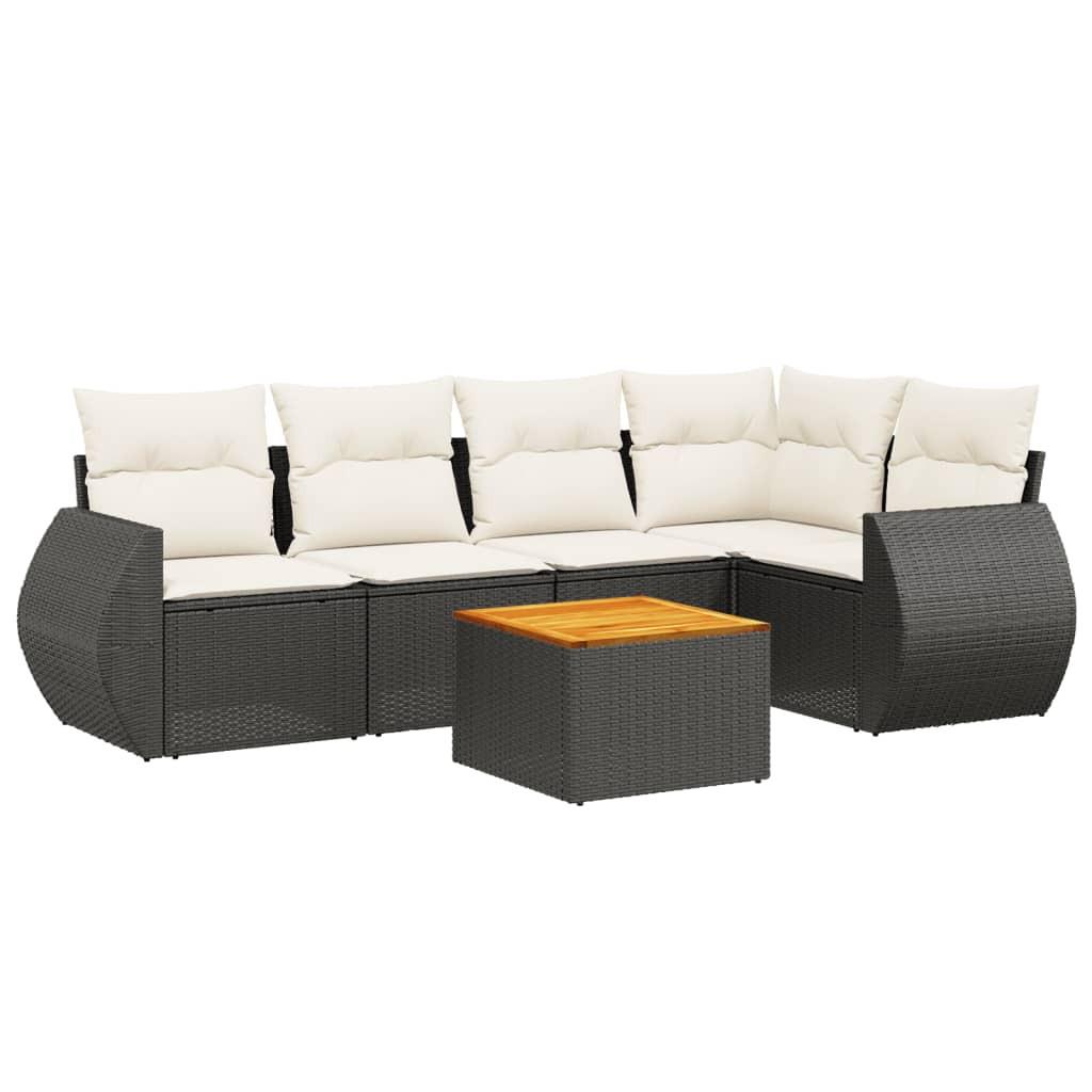 VidaXL set divano da giardino Polirattan  