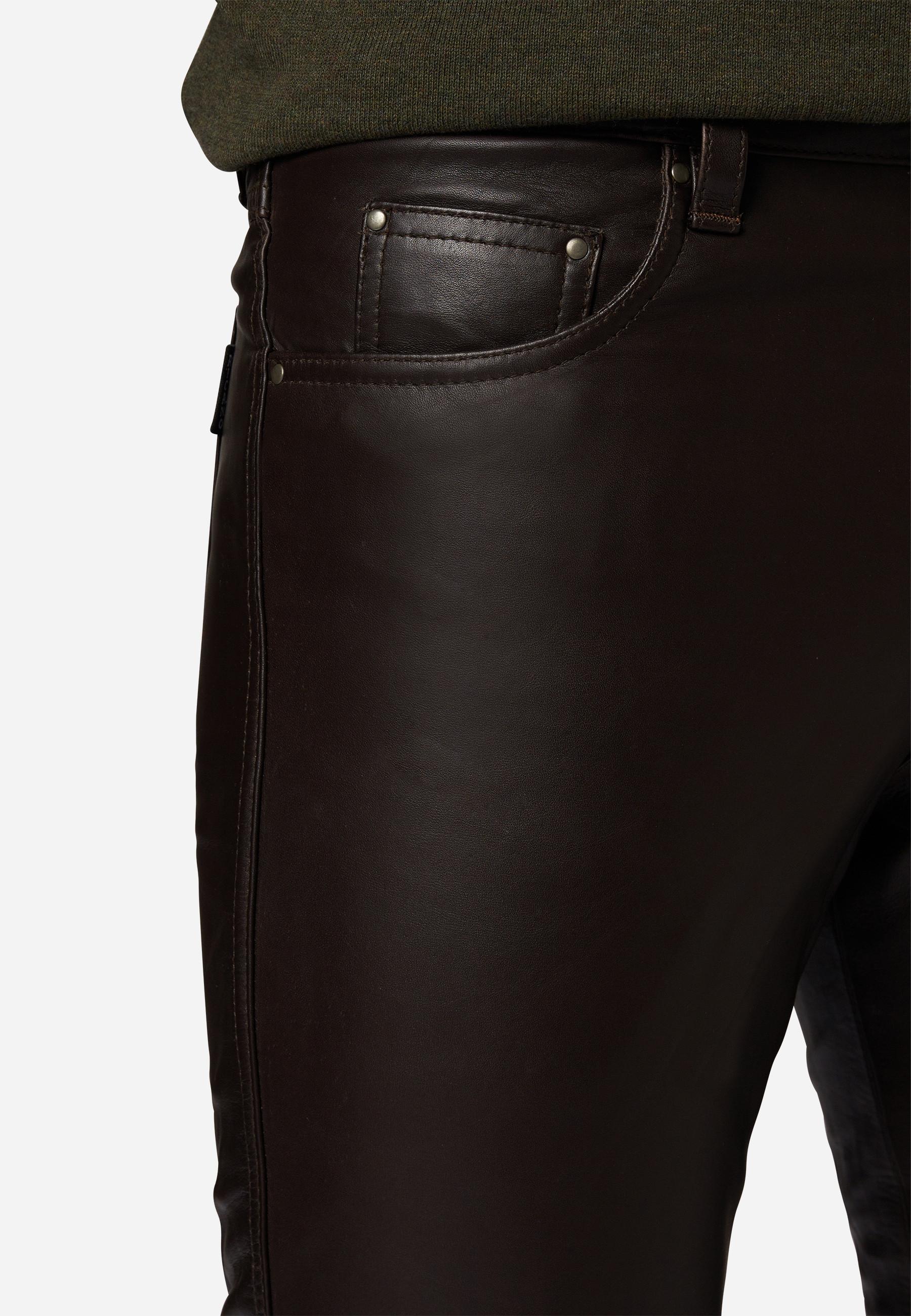 RICANO  Lederhose No. 3 TR Jeans, Im klassischem 5-Pocket-Stil aus gewachstes Rindsleder 