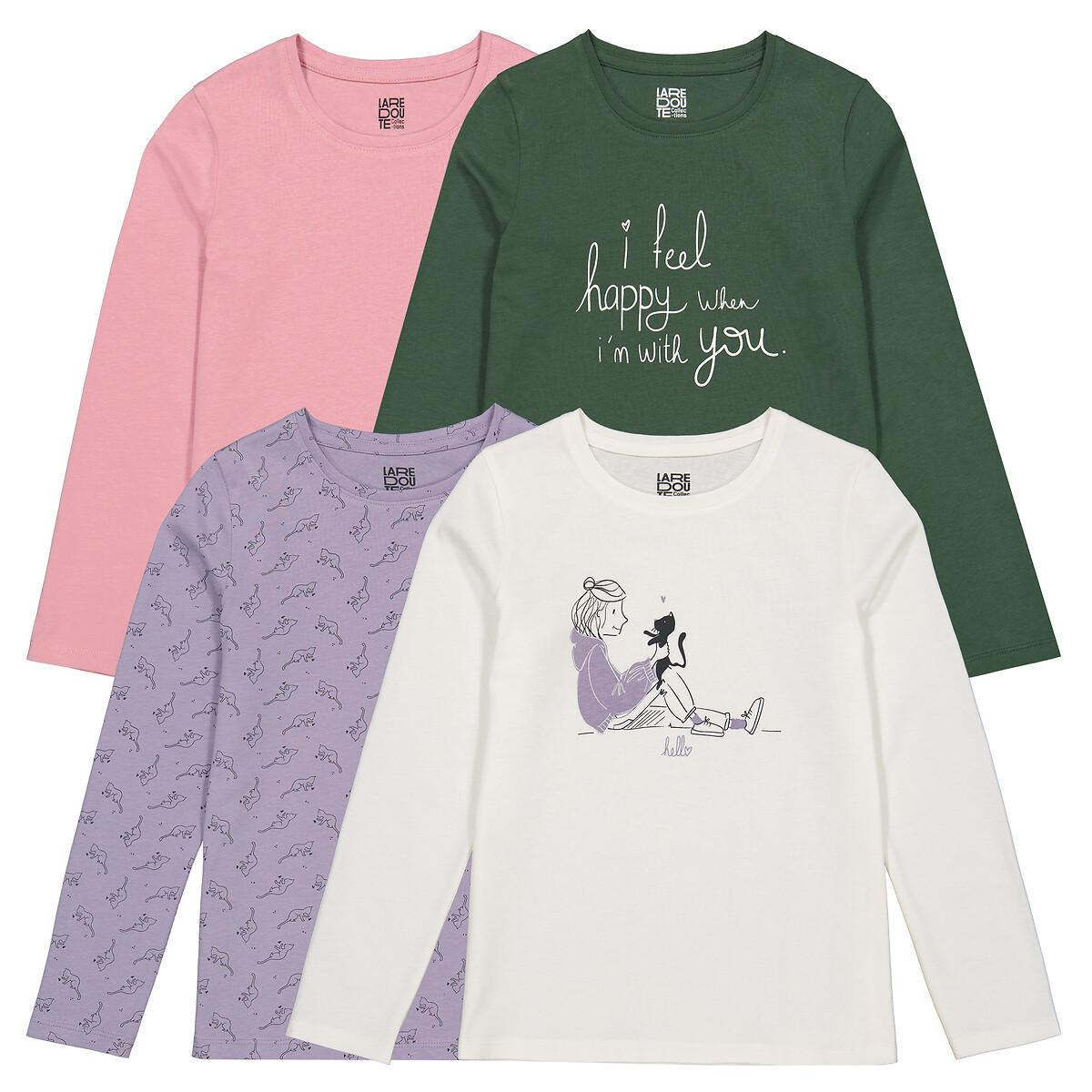 La Redoute Collections  4er-Pack langärmelige Shirts 