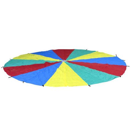 Omada  Parachute arc-en-ciel en tissu pour enfants 17 poignées 