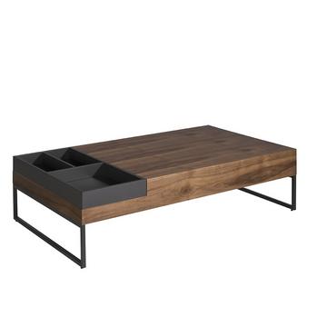 Table basse rectangulaire en noyer