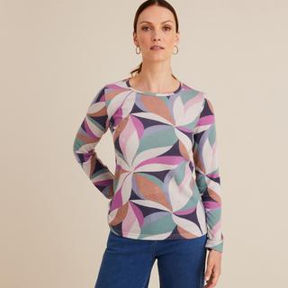 La Redoute Collections  Gemustertes Shirt aus weich angerautem Thermo-Material 