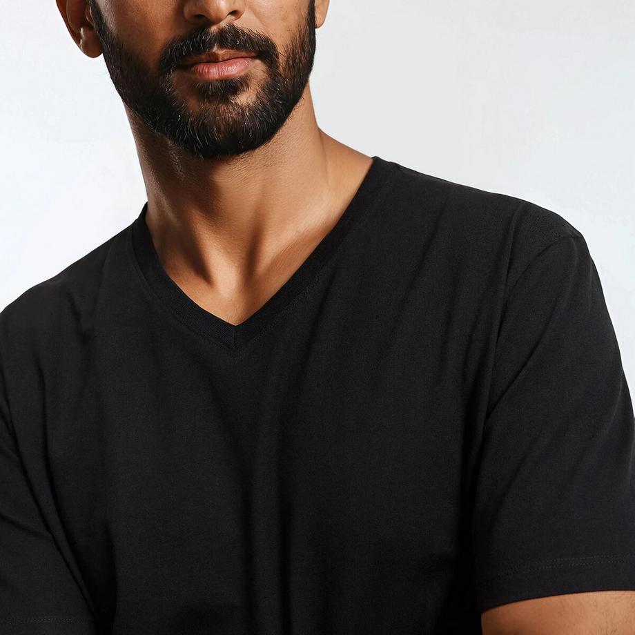 La Redoute Collections V-Ausschnitt Kurzarm T-Shirt  