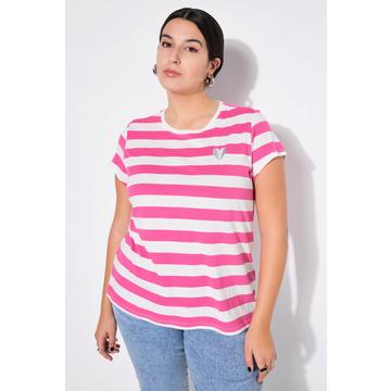 T-shirt classica con righe e mezze maniche