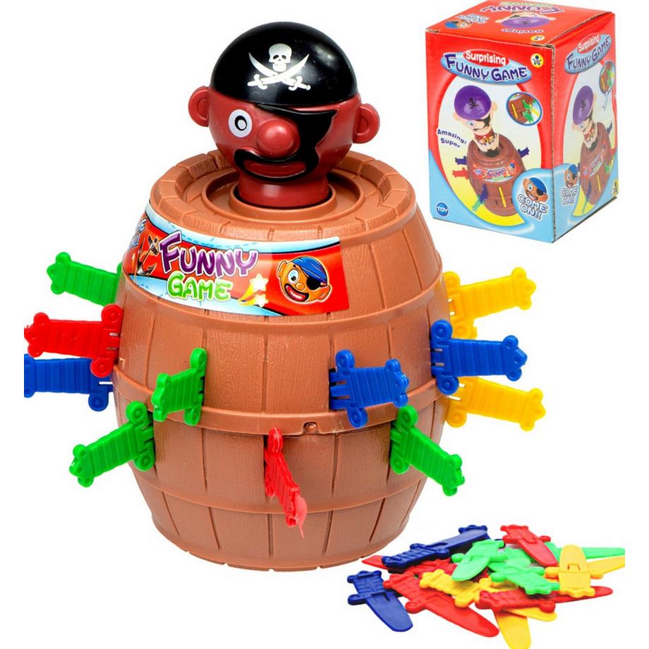 Pricenet  Mad Pirate Barrel Arcade-Spiel Stab the Pirate 9 x 9 x 12,5 cm 