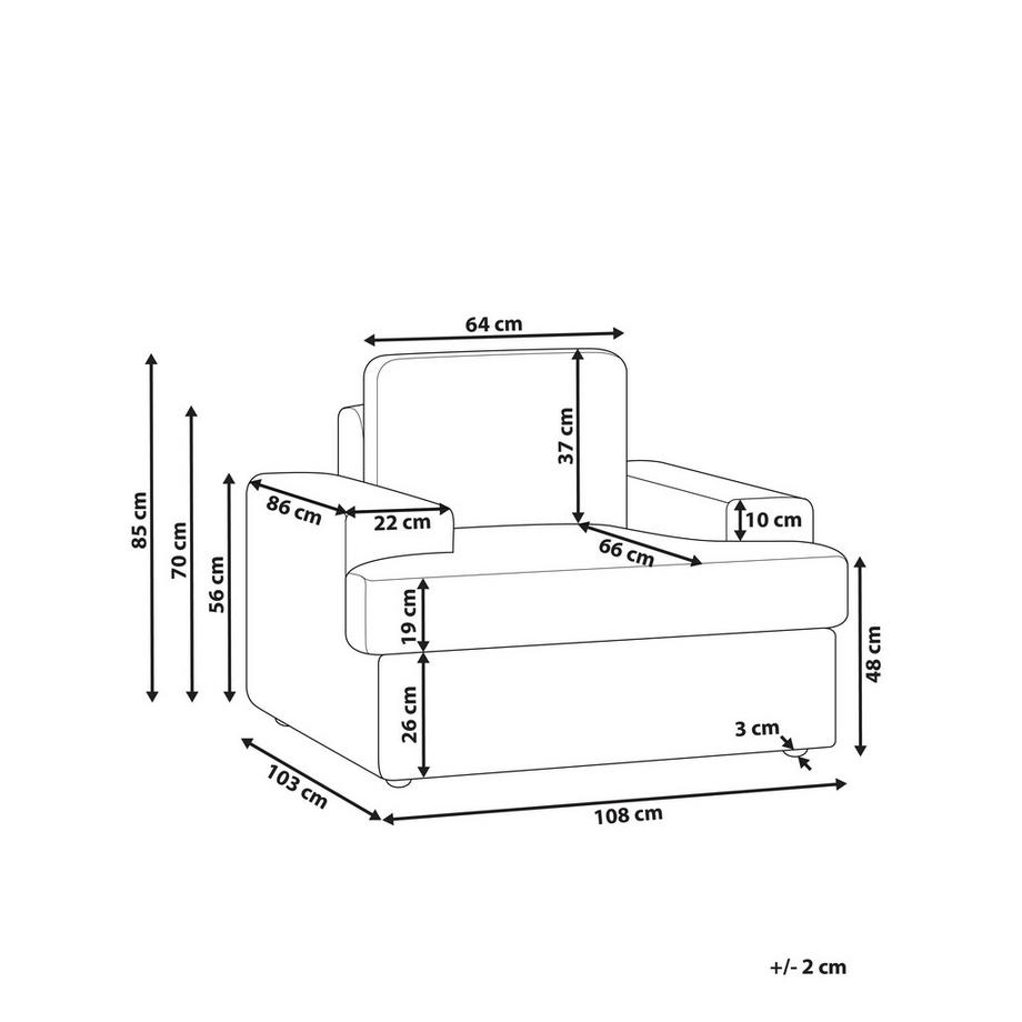 Beliani Sessel aus Stoff  ALLA  
