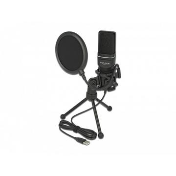 DeLOCK Set de microphone à condensateur - pour le podcasting, le jeu et le chant