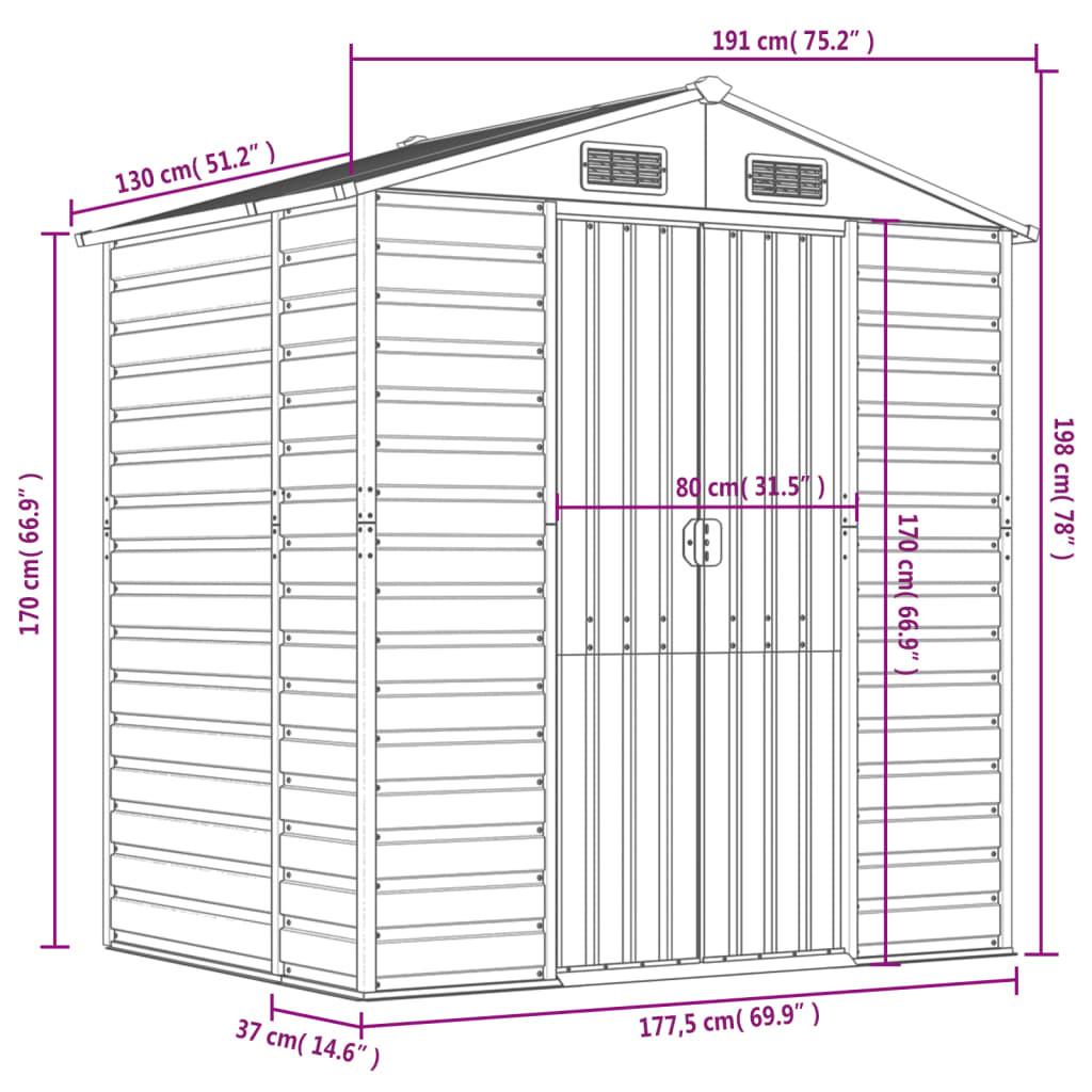 VidaXL Gartenhaus stahl  