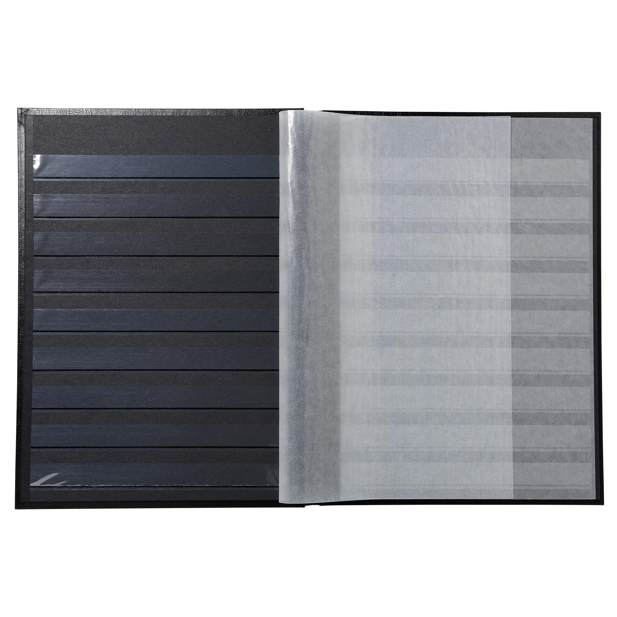 Exacompta Album de timbres simili-cuir 48 pages noires - 22,5x30,5 cm  