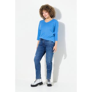 Ulla Popken  Jean Sarah stretch avec détails destroy, jambes slim et taille confortable 